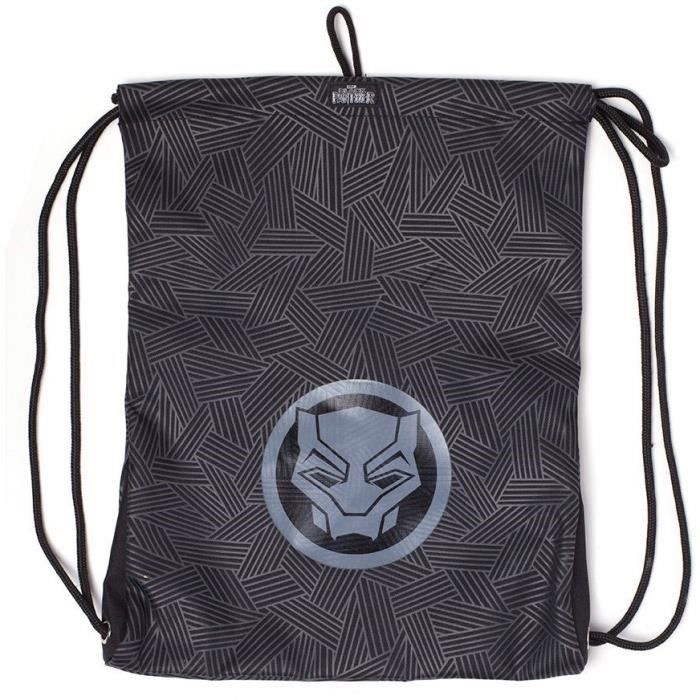 Sac de gym Black Panther: Motifs graphiques et logo surimprimé