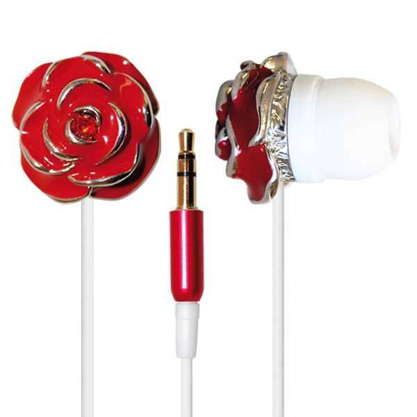 D2 Ecouteurs Intra auriculaire - auriculaire - Jack 3.5mm stéréo - Rose rouge