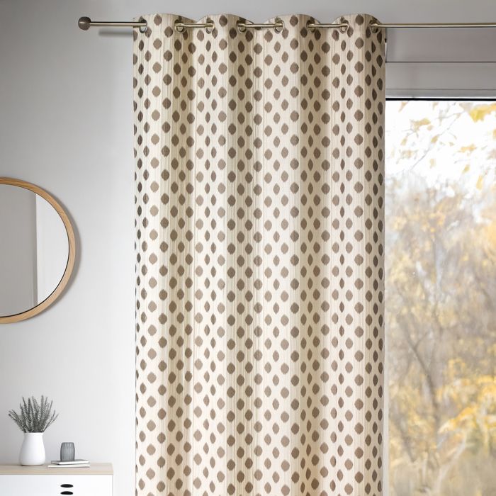 DESSINE Rideau Jacquard Taupe 140x260cm