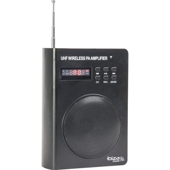 IBIZA SOUND PORT3-UHF Enceinte autonome compacte 40 w avec micro de tête uhf