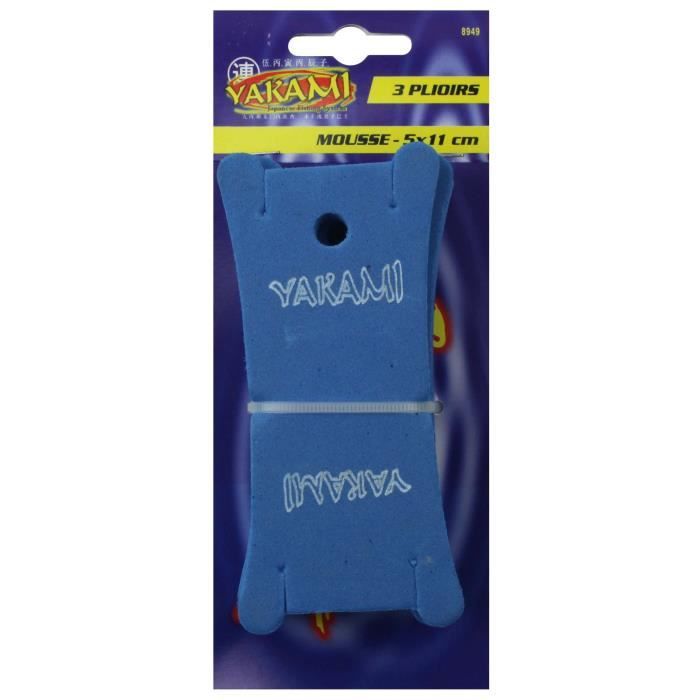 YAKAMI Accessoires 3 PLIOIRS MOUSSE 11 x 5 cm