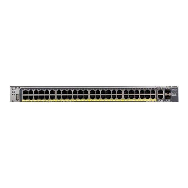 NETGEAR ProSafe M4100-50-PŒ - Commutateur - 48 x RJ-45 10/100Base-T + 2 x RJ-45 10/100/000 Base -T - 2 x ports fibre SFP 100/1000X