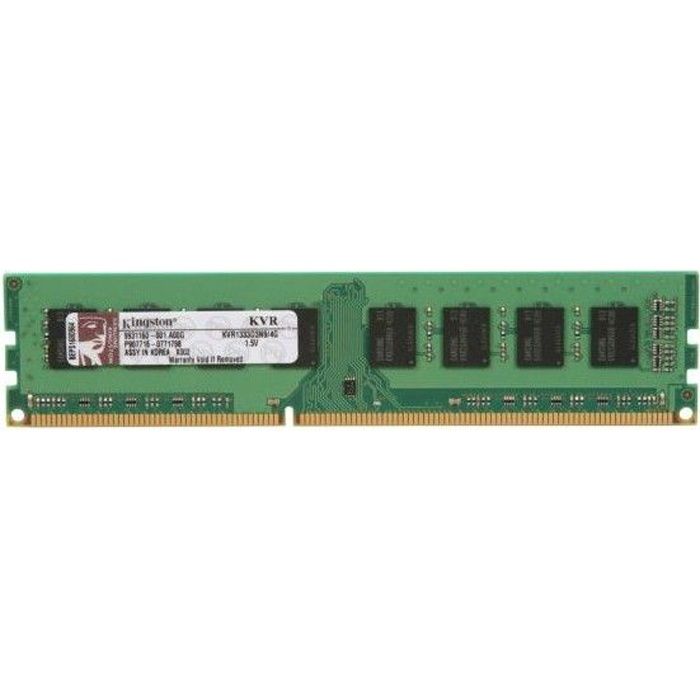 Kingston DDR3 4 Go 1333MHz CL9   Mémoire DDR3 4 Go 1333MHz (PC3 10600