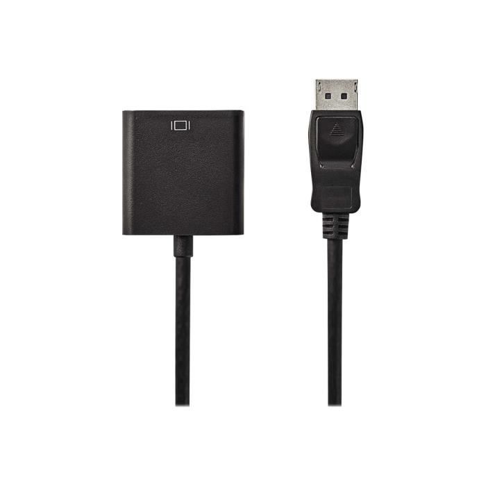 Nedis Carte d'écran DisplayPort (M) pour DVI-D (F) DisplayPort 1.2 20 cm rond, support 1080p noir