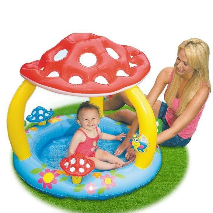 Vococal Piscine Enfant Gonflable Champignon Natation Piscine Bébé