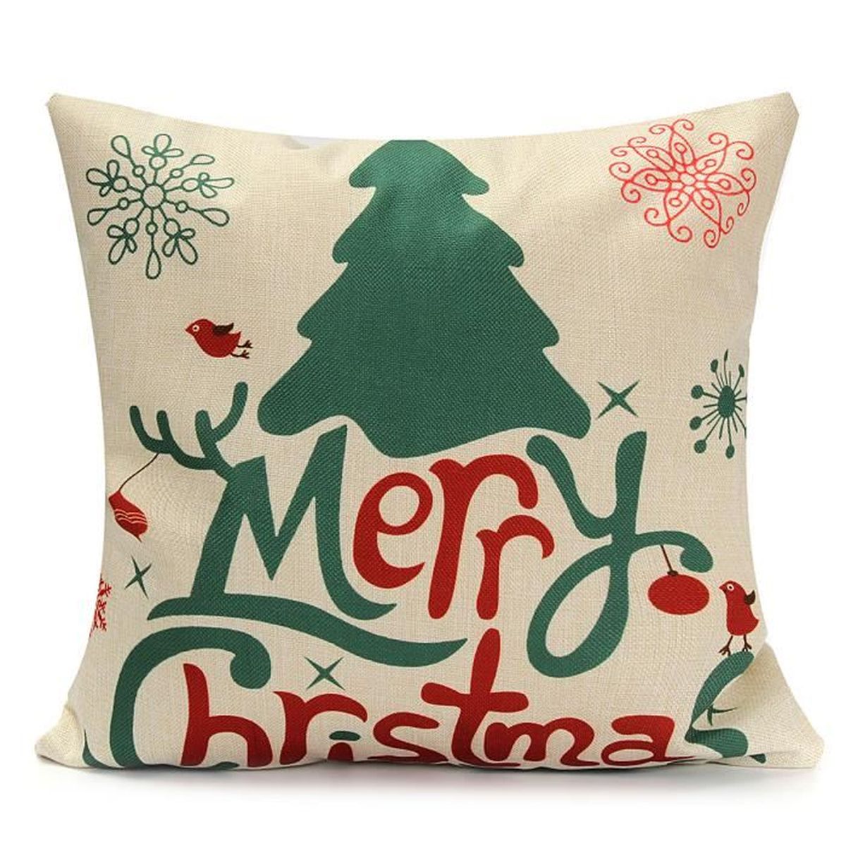 Housse Coussin Noël Arbre Santa Cerf Canapé Oreiller ...