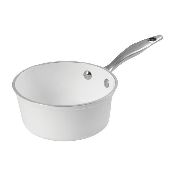SITRAM Casserole Hegoa - Ø 16 cm - Aluminium forgé - Blanc