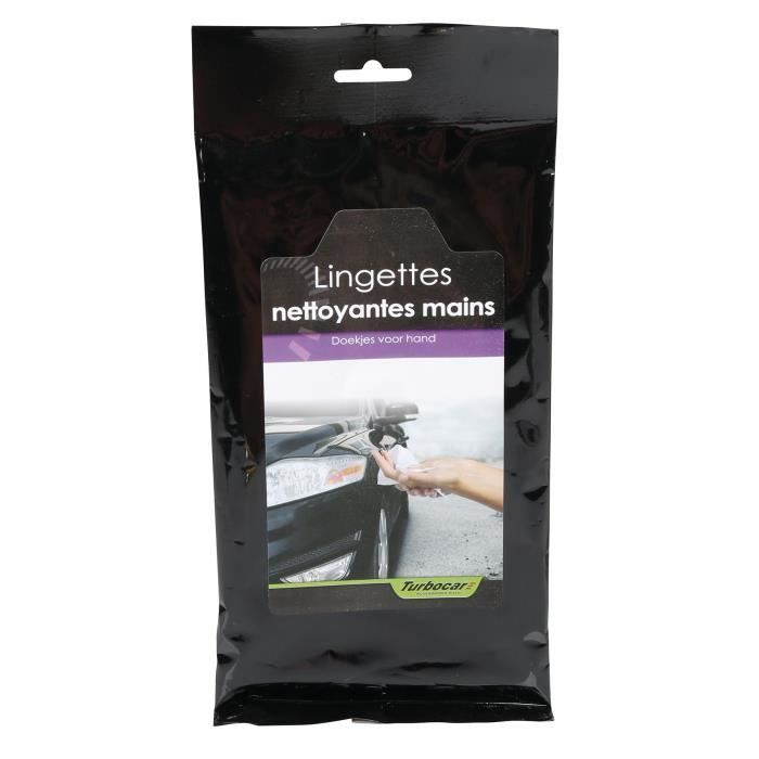TURBOCAR Lingette nettoyante mains - 15 pièces