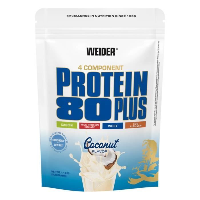 WEIDER Sachet de Protein 80+ Noix de Coco 500g