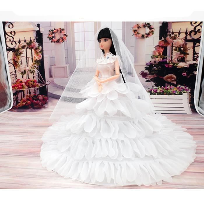 barbie robe train chapelle de mariée en tulle princesse ...