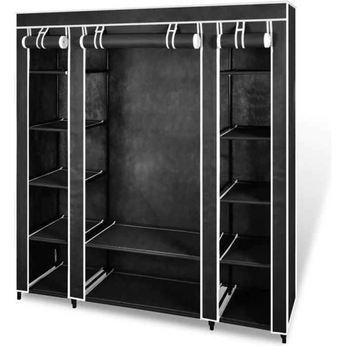 Armoire de Rangement Penderie de Vêtement Pliable (182 x 132x