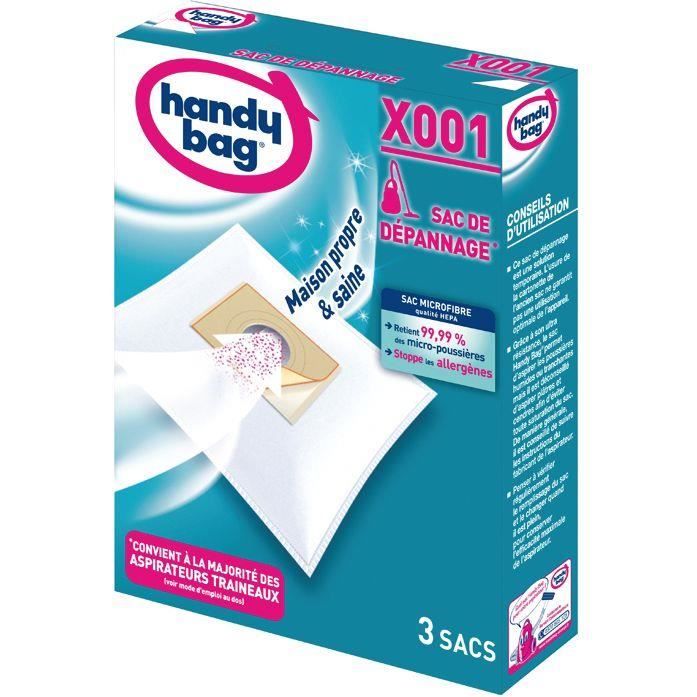 HANDY BAG X001 Sacs de dépannage pour aspirateur traîneaux