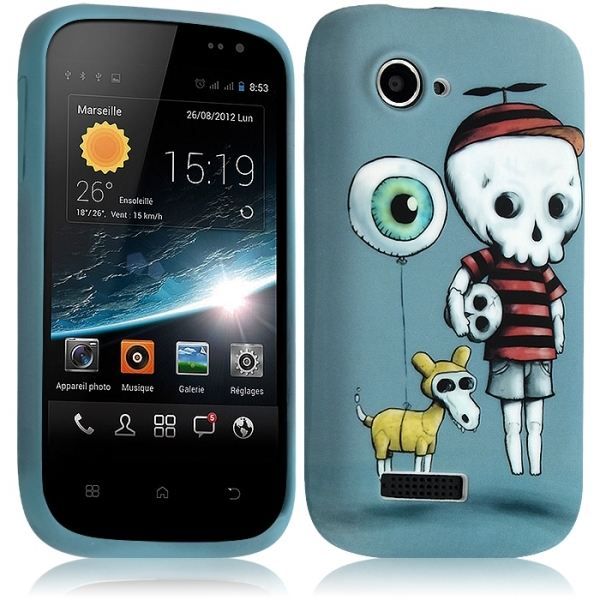 Housse Coque Gel Cercle pour Wiko Cink Slim 2 Couleur Bleu