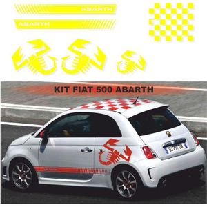 KIT STICKERS BAS DE CAISSE BANDE FIAT ABARTH 500 STYLE