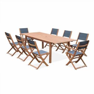 Salon de jardin en bois Almeria, grande table 180-240cm ... Salon de jardin en bois Almeria, grande table 180-240cm ...