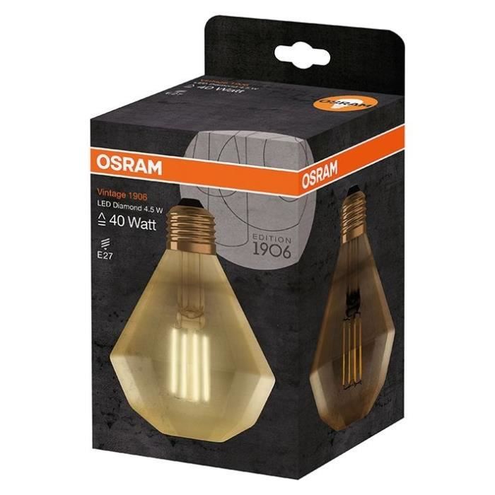 Diamond 5 E27 Ampoule Edition Led Vintage Ambré Osram 19064 W 80wNnOvm