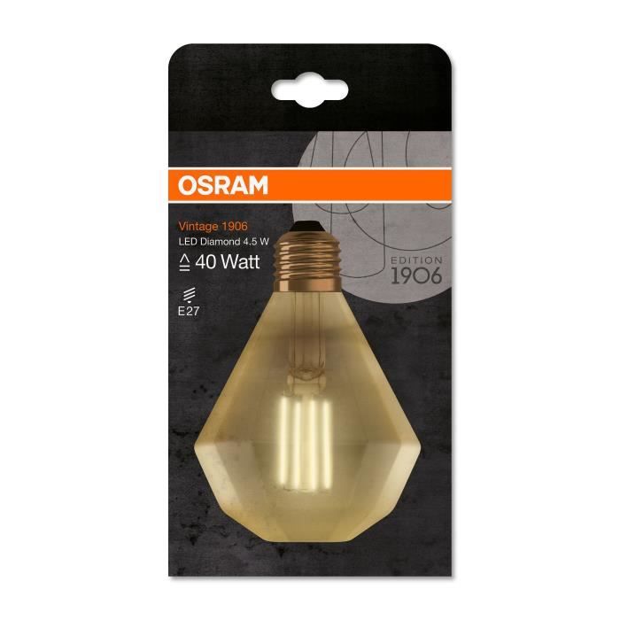 Diamond 5 E27 Ampoule Edition Led Vintage Ambré Osram 19064 W 80wNnOvm