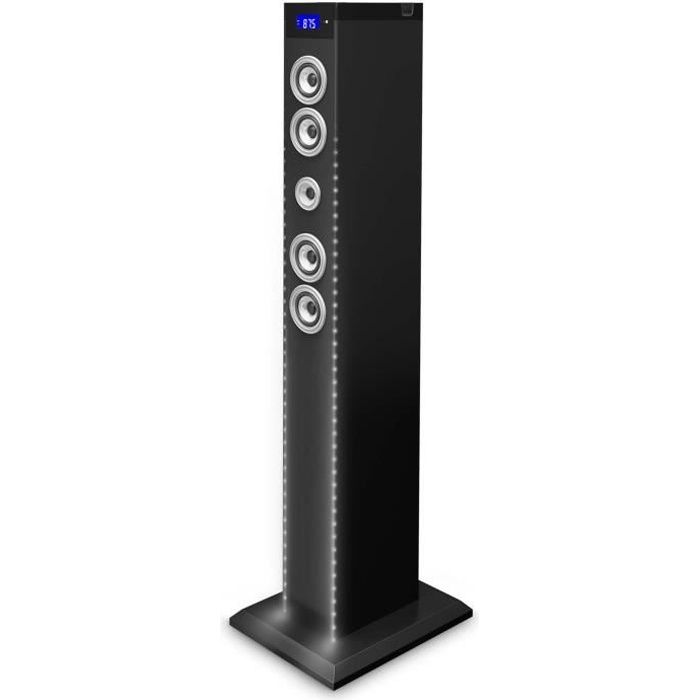 BIGBEN TW9LIGHT1 Tour de son multimédia Bluetooth avec LED blanches - 60W - Noir