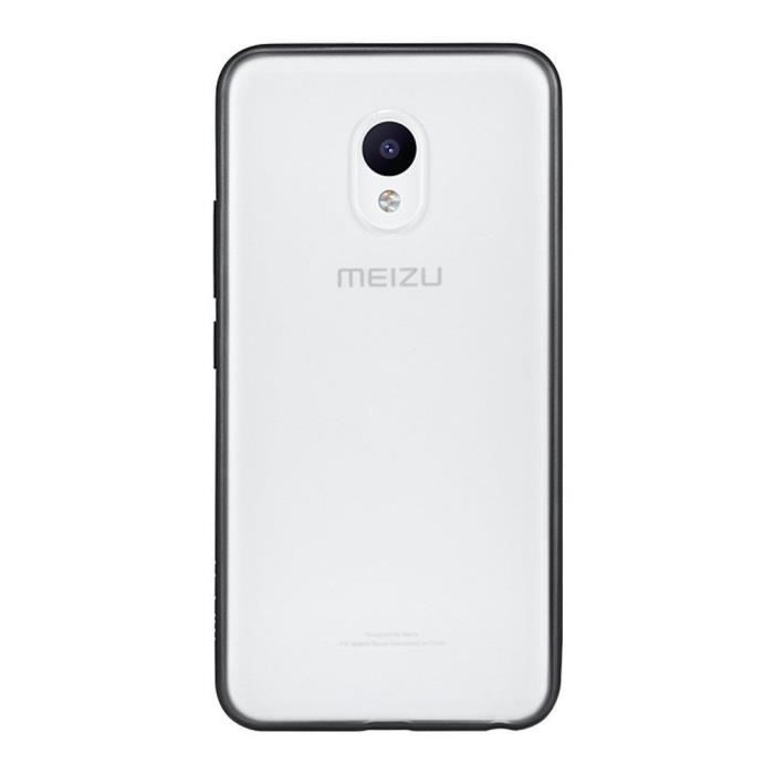 MEIZU Coque pour Meizu M5 - Transparente contour noir