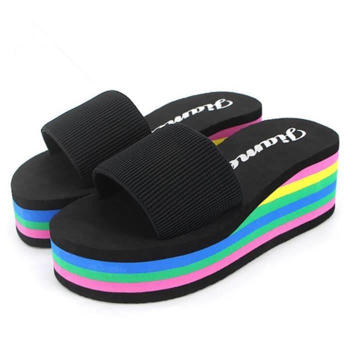 Femme Nouvelle Mode Qualité De Pour Rouge Poids Luxe noir vert Marque Léger Pantoufles Supérieure Plage 2017 4UXqUrn