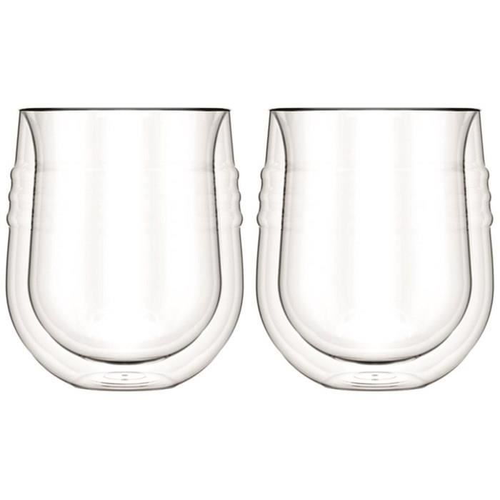 BODUM SKAL Set 2 verres à vin blanc double paroi 0,19L