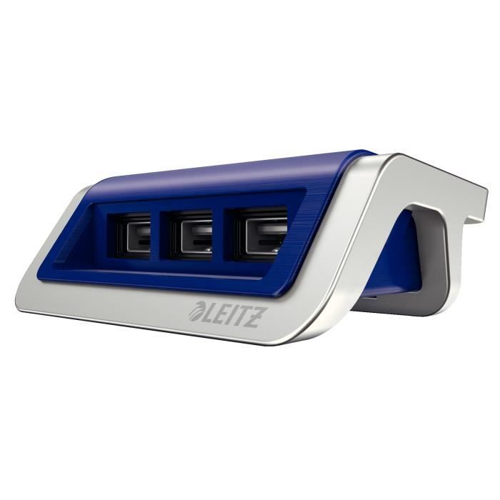 LEITZ - Power chargeur Style 3 ports USB - bleu