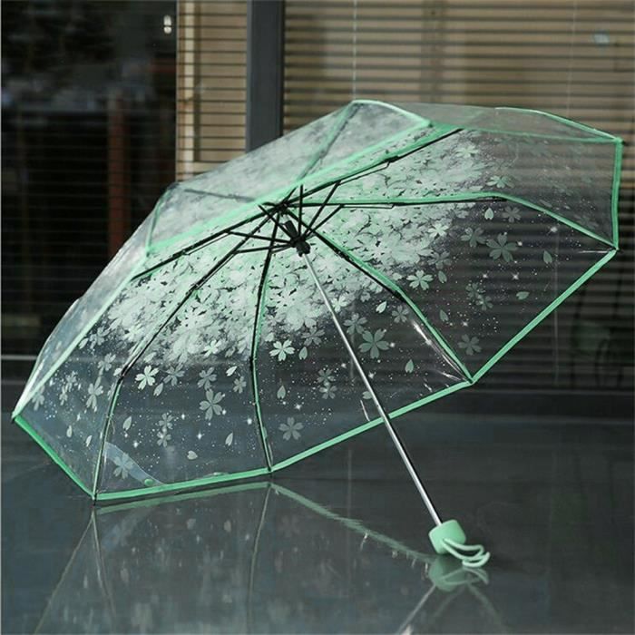 Parapluie Cloche Transparent Liseré Couleur Néon - Isotoner