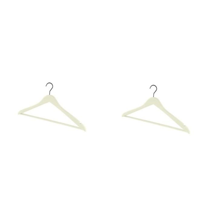 COMPACTOR Lot de 2 cintres avec barre cancale coloris naturel
