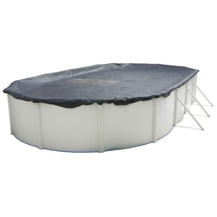 TORRENTE Bâche d'hiver pour piscine 640x366cm - Noire