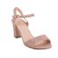 Femme 36 Petit Pailletées Rose Mariage À Sandales Talon Carré Épais 1TlFKuJc3