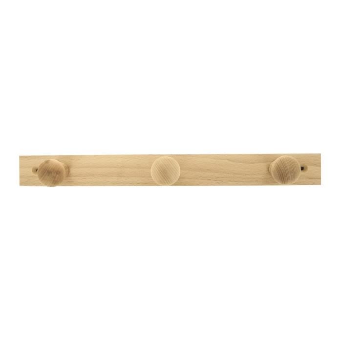 Porte-manteaux - 420 x 43 mm - Hêtre brut