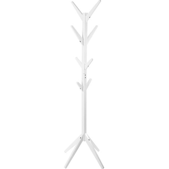 Porte manteaux - MDF - 8 tiges - Blanc