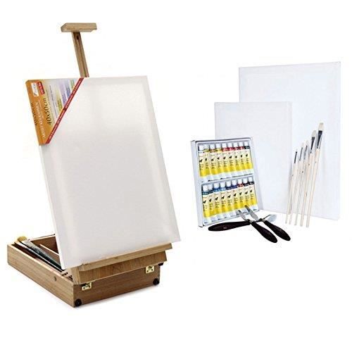 Artina Set De Peinture Acrylique Malette Chevalet Professionnel De