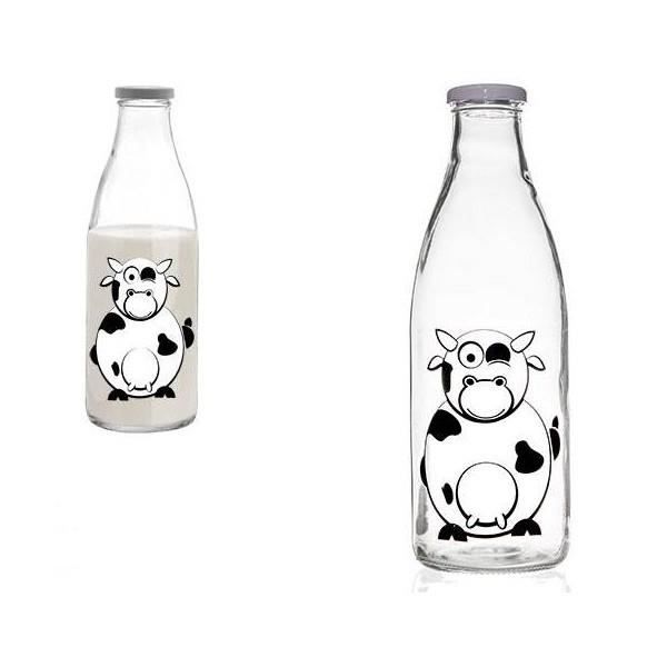 Bouteille de lait verre 1L. Vache Achat / Vente pichet carafe Soldes* dès le 9 janvier