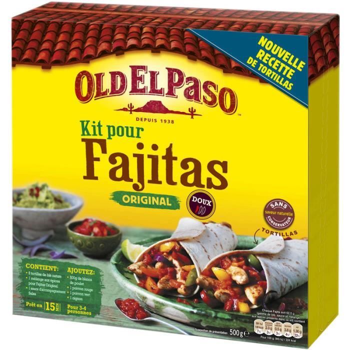 OLD EL PASO Kit Fajitas Original 500 g Achat / Vente galettes riz maïs OLD EL PASO Kit