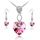 Amour Collier Boucles d'oreilles en cristal Ensemb