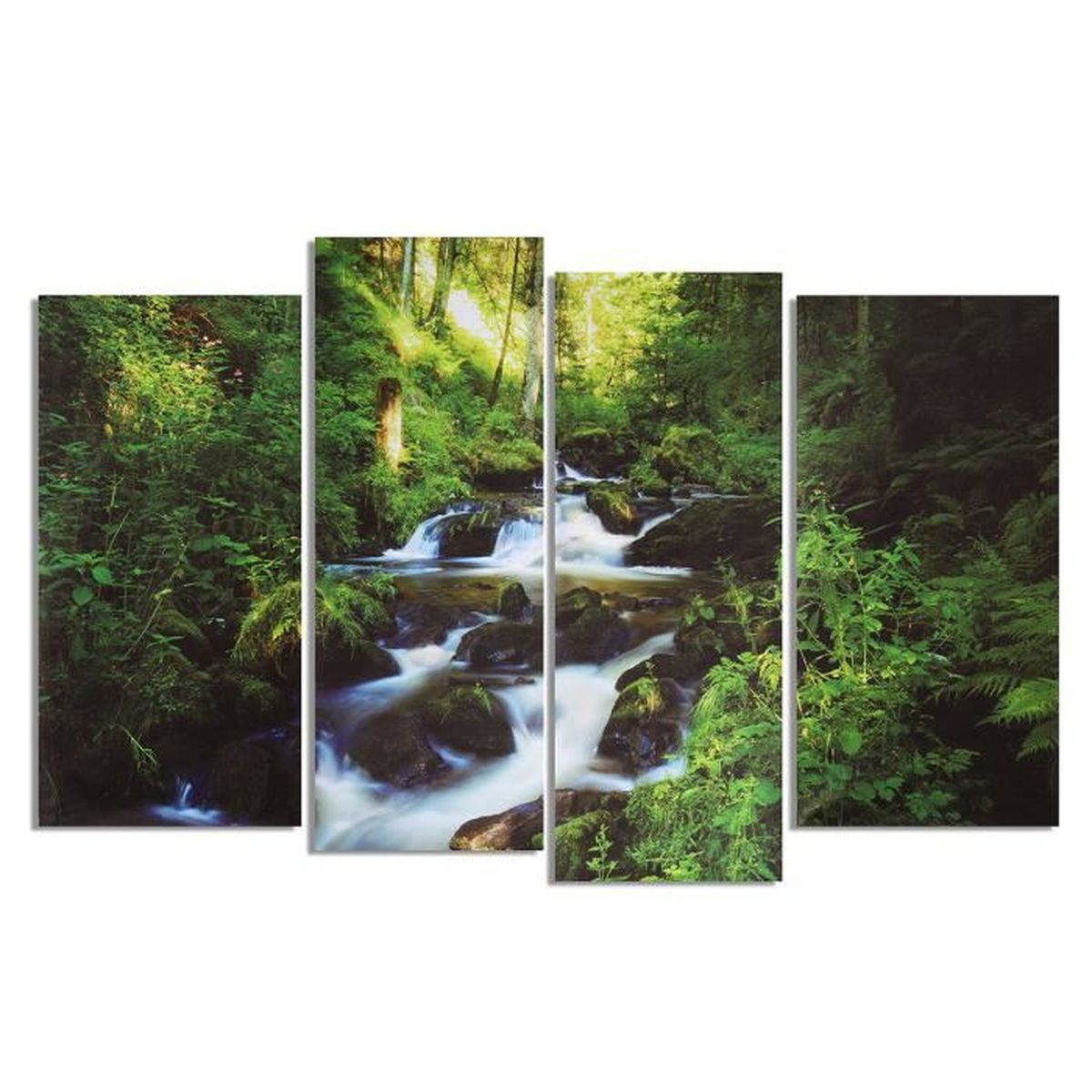 4X For t cours d eau  Tableau  Peinture   l  Huile Abstraite 