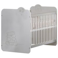 LIT BÉBÉ TEDDY Lit Bébé à Barreaux 60x120 cm Coloris Blanc LIT BÉBÉ TEDDY Lit Bébé à Barreaux 60x120 cm Coloris Blanc