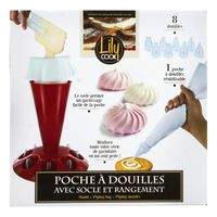 POCHE À DOUILLE Poche à douilles avec socle gris et rangement POCHE À DOUILLE Poche à douilles avec socle gris et rangement