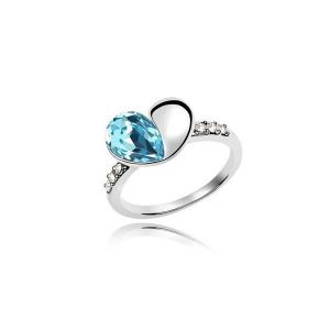 bague or blanc coeur bleu bague or blanc coeur bleu