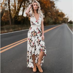 ROBE WoWa® Femme Robe Bohême Maxi Longue Floral Imprimé