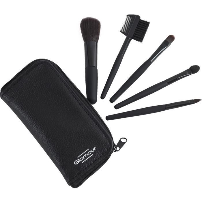 GLAMOUR Trousse Beauté Institut - Pinceaux - Noir
