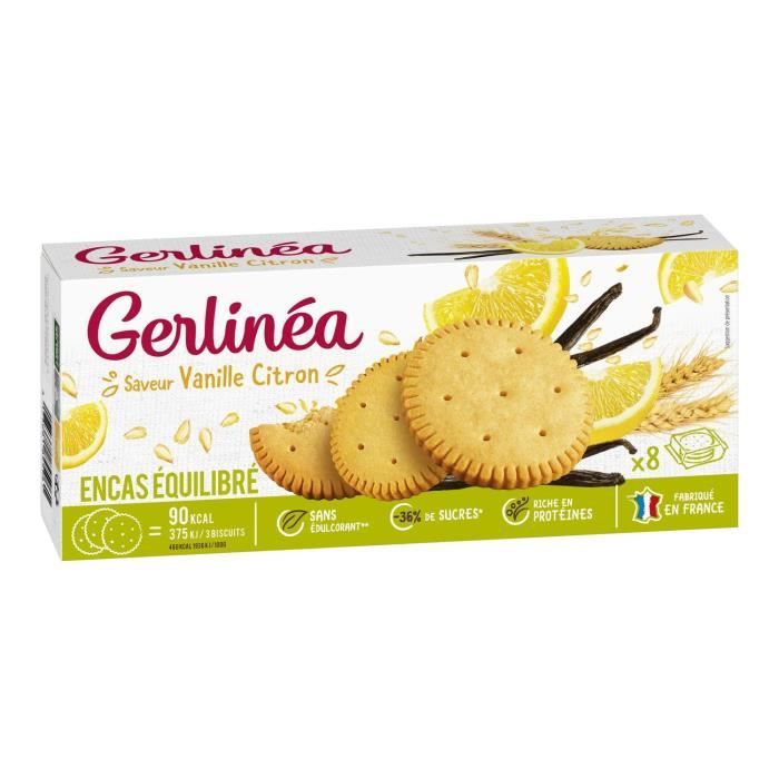 GERLINEA Biscuits saveur vanille et citron 156 g