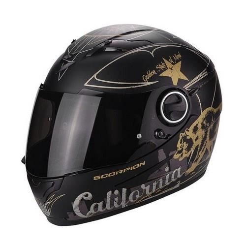 SCORPION Casque Integral Exo 490 Golden State Noir Mat Or