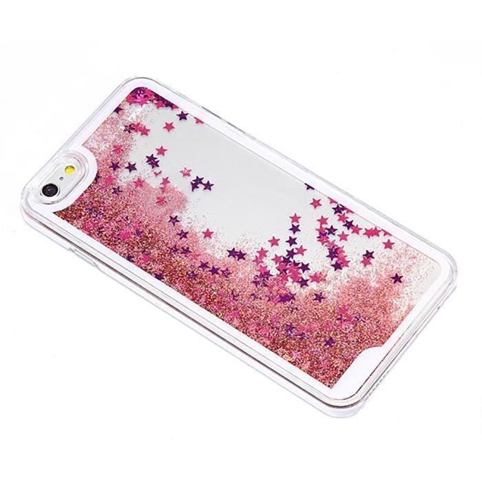 coque iphone 6 plus rose paillette