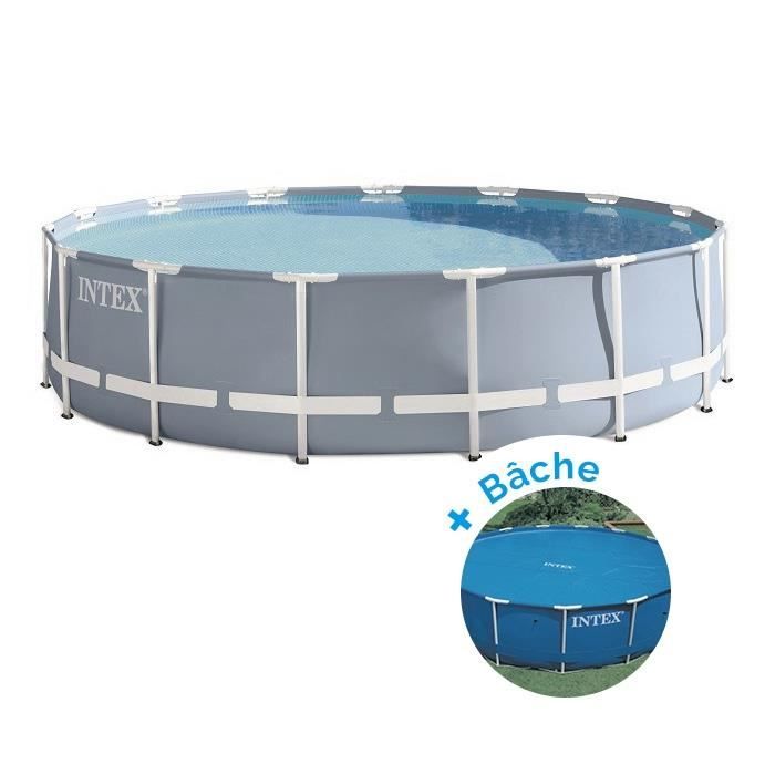 Pack Piscine Tubulaire Ronde Intex Prism Frame 457 X 122 M Bâche