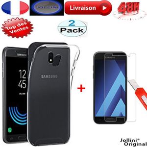 coque samsung j5 2017 version européenne silone verre trempe