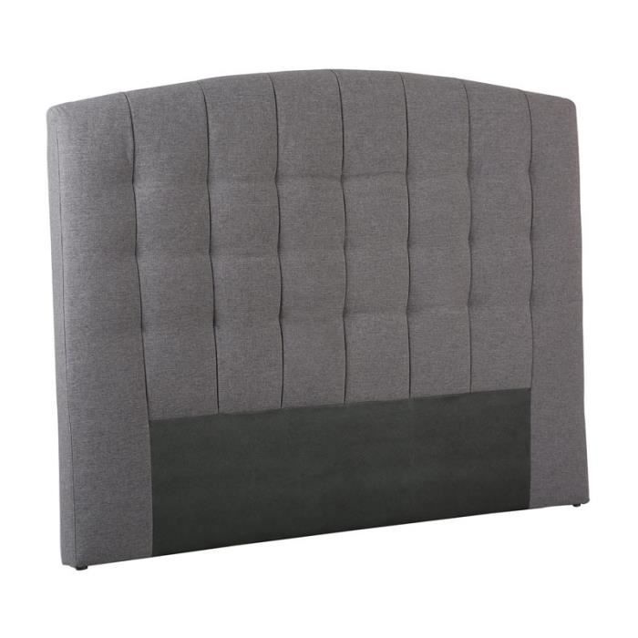 Tête de lit tissu Gris 140 cm - MARION - Taille : L 148 x ...