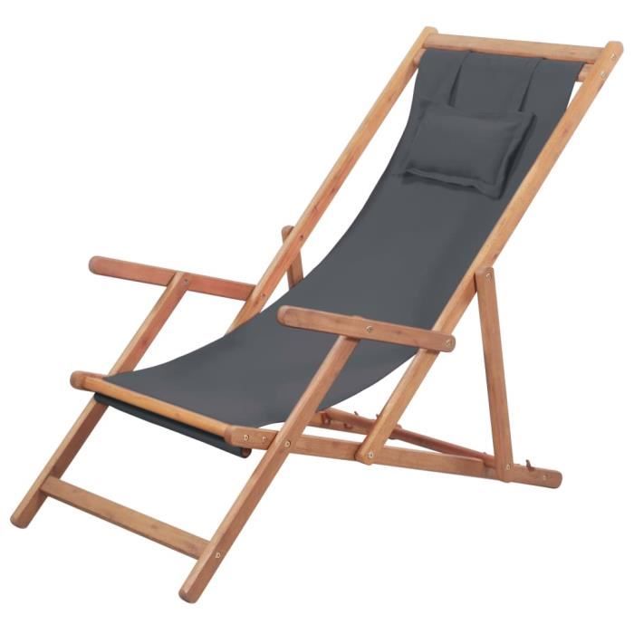 Chaise Fauteuil Achat De Plage Gris Vente Tissu Pliante 43997 ZwlOkuPXiT