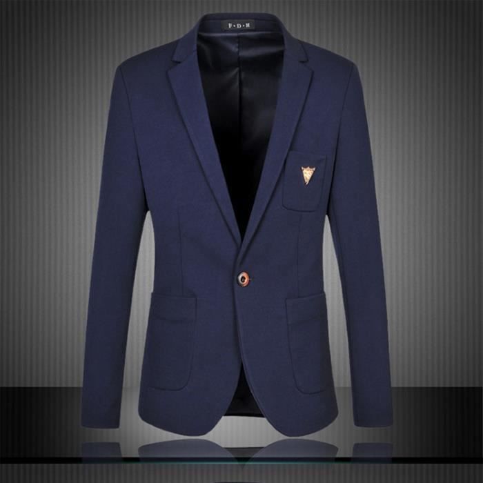Un Hommes Blazer Costume De Marin Bl Bouton Les Veste Bleu avEdE